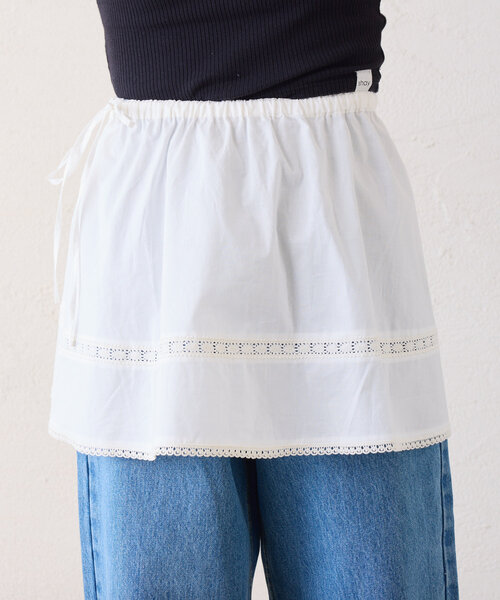 WILLOW(ウィロー)の「【willow】レイヤードコットンレースミニスカ(スカート・レディース・ホワイト・ONE SIZE)」の13枚目の写真