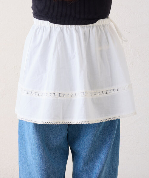 WILLOW(ウィロー)の「【willow】レイヤードコットンレースミニスカ(スカート・レディース・ホワイト・ONE SIZE)」の14枚目の写真