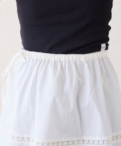 WILLOW(ウィロー)の「【willow】レイヤードコットンレースミニスカ(スカート・レディース・ホワイト・ONE SIZE)」の16枚目の写真
