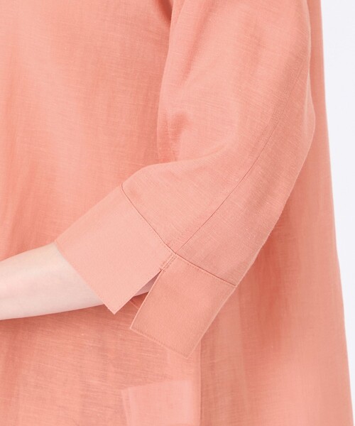 TRANS WORK(トランスワーク)の「【L】【接触冷感】【ウォッシャブル】シルキーローンシャツブラウス(シャツ/ブラウス・レディース・オレンジ/ブルー系その他4/オフホワイト・46/44)」の10枚目の写真