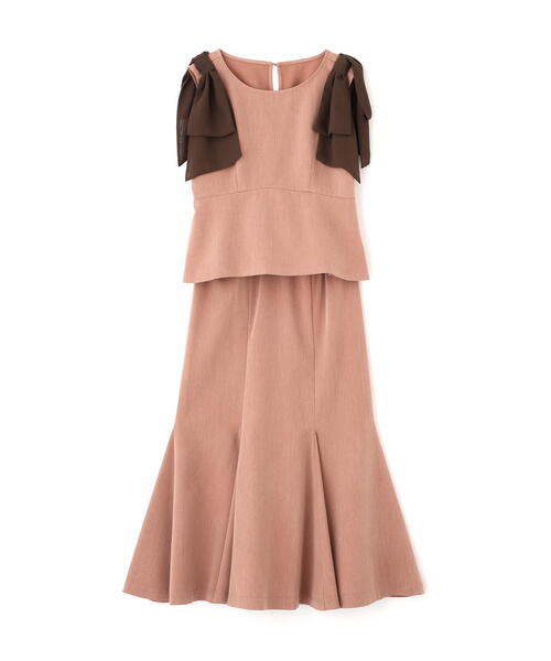 PROPORTION BODY DRESSING（プロポーションボディドレッシング）の「リボン付きマーメイドセットアップ / 1215240603（ワンピース・レディース・ネイビー/ブルー/ピンク・MEDIUM/SMALL/P/S）」の6枚目の写真