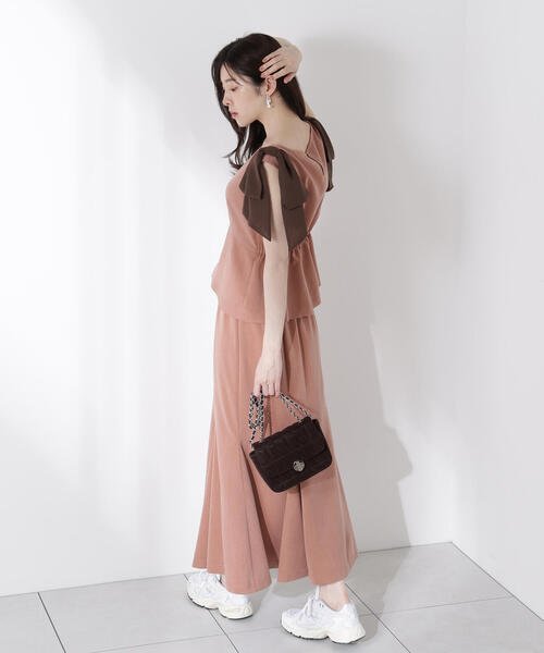 PROPORTION BODY DRESSING（プロポーションボディドレッシング）の「リボン付きマーメイドセットアップ / 1215240603（ワンピース・レディース・ネイビー/ブルー/ピンク・MEDIUM/SMALL/P/S）」の9枚目の写真