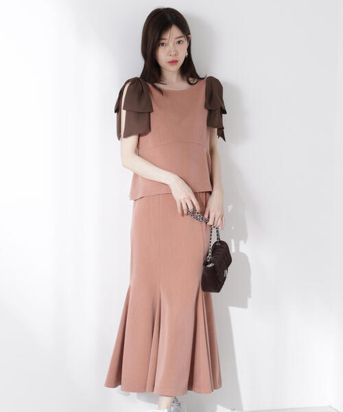 PROPORTION BODY DRESSING（プロポーションボディドレッシング）の「リボン付きマーメイドセットアップ / 1215240603（ワンピース・レディース・ネイビー/ブルー/ピンク・MEDIUM/SMALL/P/S）」の11枚目の写真