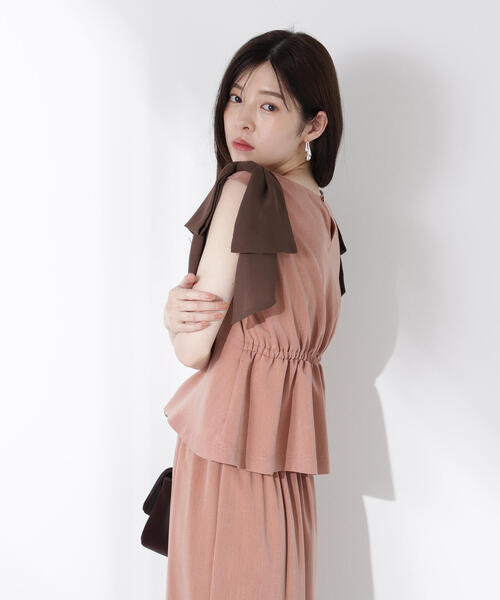 PROPORTION BODY DRESSING（プロポーションボディドレッシング）の「リボン付きマーメイドセットアップ / 1215240603（ワンピース・レディース・ネイビー/ブルー/ピンク・MEDIUM/SMALL/P/S）」の12枚目の写真