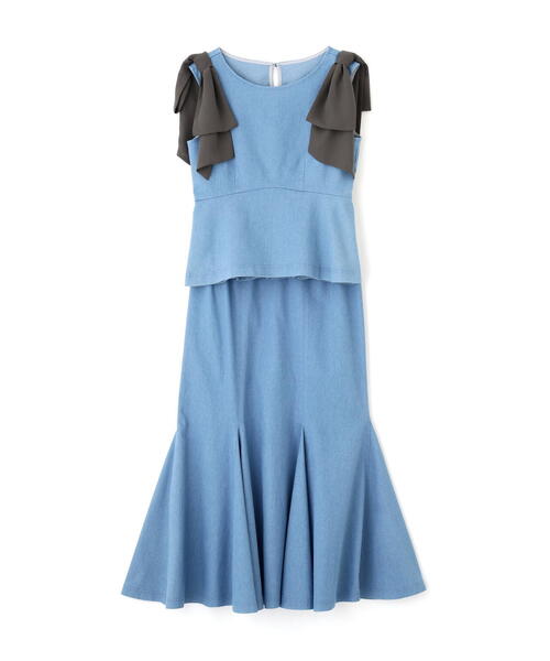 PROPORTION BODY DRESSING（プロポーションボディドレッシング）の「リボン付きマーメイドセットアップ / 1215240603（ワンピース・レディース・ネイビー/ブルー/ピンク・MEDIUM/SMALL/P/S）」の14枚目の写真