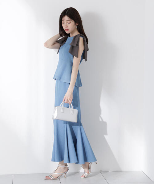 PROPORTION BODY DRESSING（プロポーションボディドレッシング）の「リボン付きマーメイドセットアップ / 1215240603（ワンピース・レディース・ネイビー/ブルー/ピンク・MEDIUM/SMALL/P/S）」の16枚目の写真