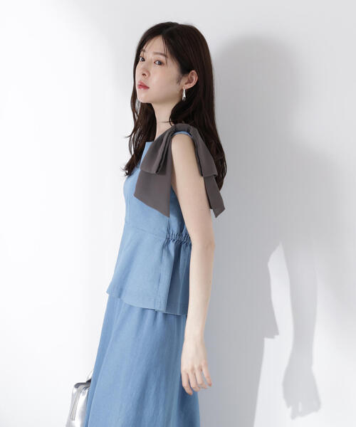 PROPORTION BODY DRESSING（プロポーションボディドレッシング）の「リボン付きマーメイドセットアップ / 1215240603（ワンピース・レディース・ネイビー/ブルー/ピンク・MEDIUM/SMALL/P/S）」の18枚目の写真