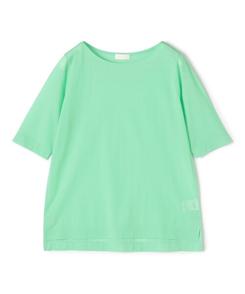 シアーコンパクトジャージー ボートネックプルオーバー（Tシャツ