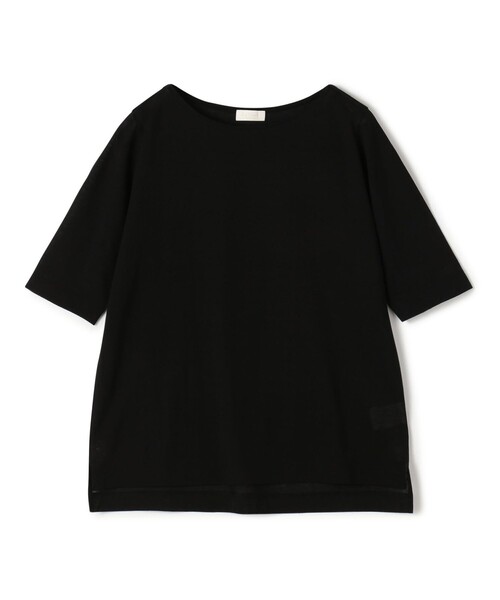 シアーコンパクトジャージー ボートネックプルオーバー（Tシャツ