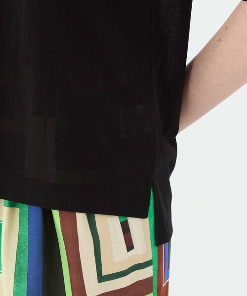 BALLSEY(ボールジィ)の「シアーコンパクトジャージー ボートネックプルオーバー(Tシャツ/カットソー・レディース・ブラック/グリーン/ホワイト・S)」の10枚目の写真