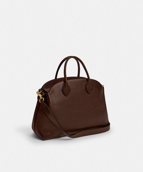 【現行 定価11万 美品】コーチ　ソフト　エンパイア　キャリーオール　バッグ　茶 現行 定価11万 美品】コーチ ソフト エンパイア キャリーオール