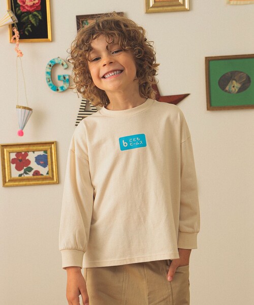 こども ビームス（コドモビームス）の「kodomo ロゴ プリント ロングスリーブ Tシャツ 2025FW（90～140cm）（Tシャツ/カットソー・キッズ・ネイビー/レッド系その他7/ホワイト系その他5・100/120/110/140/130/90）」の2枚目の写真