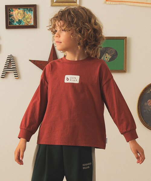 こども ビームス（コドモビームス）の「kodomo ロゴ プリント ロングスリーブ Tシャツ 2025FW（90～140cm）（Tシャツ/カットソー・キッズ・ネイビー/レッド系その他7/ホワイト系その他5・100/120/110/140/130/90）」の5枚目の写真