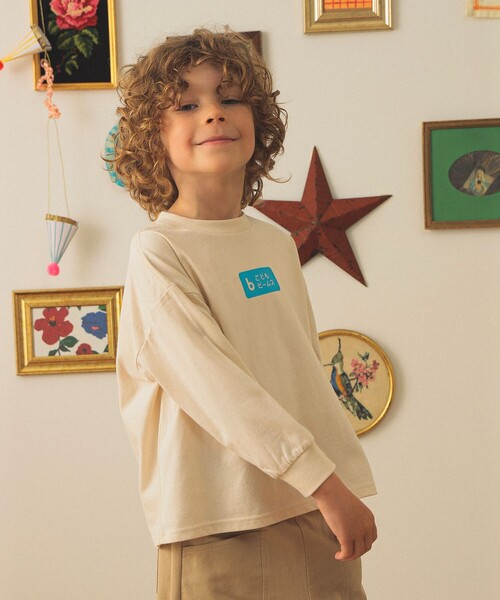 こども ビームス（コドモビームス）の「kodomo ロゴ プリント ロングスリーブ Tシャツ 2025FW（90～140cm）（Tシャツ/カットソー・キッズ・ネイビー/レッド系その他7/ホワイト系その他5・100/120/110/140/130/90）」の8枚目の写真