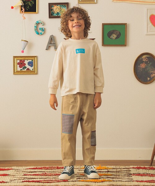 こども ビームス（コドモビームス）の「kodomo ロゴ プリント ロングスリーブ Tシャツ 2025FW（90～140cm）（Tシャツ/カットソー・キッズ・ネイビー/レッド系その他7/ホワイト系その他5・100/120/110/140/130/90）」の10枚目の写真