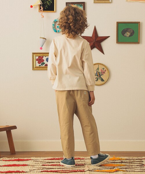 こども ビームス（コドモビームス）の「kodomo ロゴ プリント ロングスリーブ Tシャツ 2025FW（90～140cm）（Tシャツ/カットソー・キッズ・ネイビー/レッド系その他7/ホワイト系その他5・100/120/110/140/130/90）」の11枚目の写真