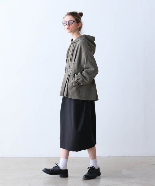 Kelen（ケレン）の「「KELEN / ケレン」ウエストタックデザインフードジャケット（その他アウター・レディース・ベージュ/ブラウン/ブルー系その他・S/M）」の6枚目の写真