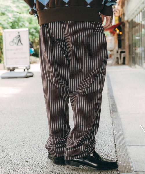 Subciety（サブサエティ）の「Stripe training pants（その他パンツ・メンズ・ホワイト/ブラウン/ブラック・X-LARGE/LARGE/MEDIUM/SMALL）」の13枚目の写真