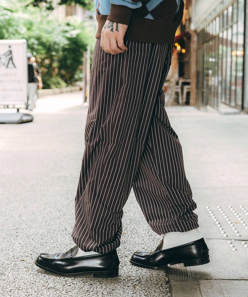 Subciety（サブサエティ）の「Stripe training pants（その他パンツ・メンズ・ホワイト/ブラウン/ブラック・X-LARGE/LARGE/MEDIUM/SMALL）」の8枚目の写真