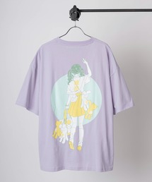 【84】「休日少女」 フロント& バックプリント レトロデザイン 半袖Tシャツ オーバーサイズ 推し活