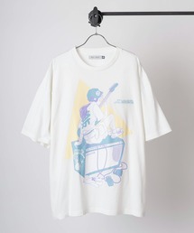 【84】「休日少女」 フロント＆ バックプリント レトロデザイン 半袖Tシャツ オーバーサイズ 推し活