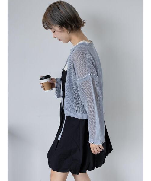 ehka sopo（エヘカソポ）の「バルーンミニキャミワンピース（ワンピース・レディース・ブラック/サックスブルー/オフホワイト・F）」の21枚目の写真