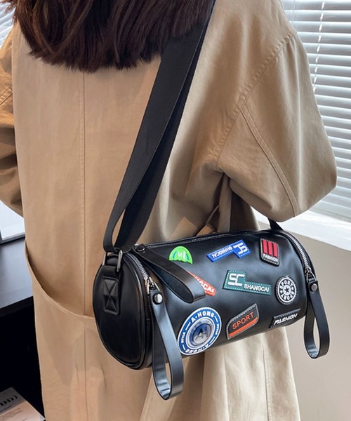 セール】カスタムテイストワッペンバレルバッグ/ショルダーバッグ