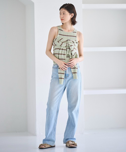 meilmada（メイルマダ）の「ランダムボーダーニットタンクトップ（タンクトップ・レディース・ミント/ブラウン・FREE）」の17枚目の写真