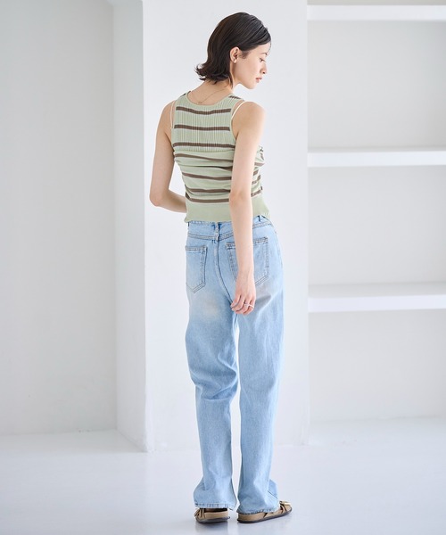 meilmada（メイルマダ）の「ランダムボーダーニットタンクトップ（タンクトップ・レディース・ミント/ブラウン・FREE）」の18枚目の写真