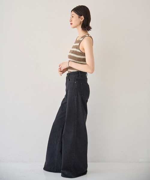 meilmada（メイルマダ）の「ランダムボーダーニットタンクトップ（タンクトップ・レディース・ミント/ブラウン・FREE）」の8枚目の写真