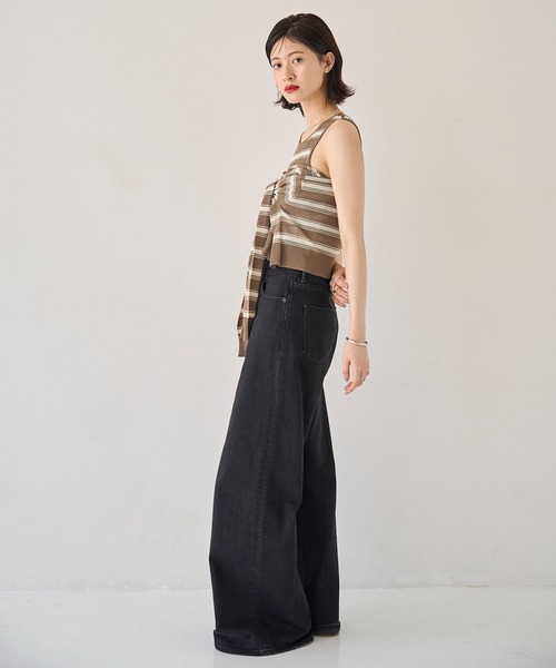 meilmada（メイルマダ）の「ランダムボーダーニットタンクトップ（タンクトップ・レディース・ミント/ブラウン・FREE）」の10枚目の写真