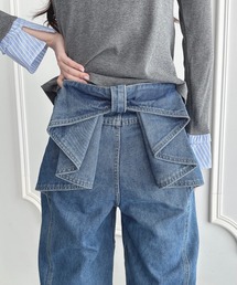 Loueme | バックリボンデニムパンツ(デニムパンツ)