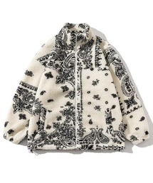 nomadik ペイズリー柄 ボア襟ジャケット