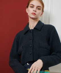 【LOULOU WILLOUGHBY】デュアルレイヤードニットジャケット