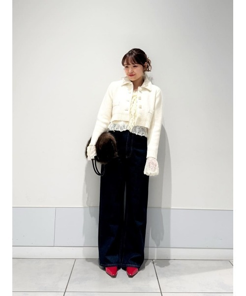 LOULOU WILLOUGHBY】デュアルレイヤードニットジャケット