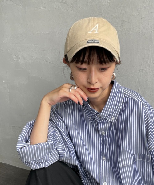 AMERICANA（アメリカーナ）の「[Americana/アメリカーナ] 47 クリーンナップ ロゴ刺繍キャップ（キャップ・レディース・ネイビー/ブラック/カーキ・ONE SIZE）」の17枚目の写真