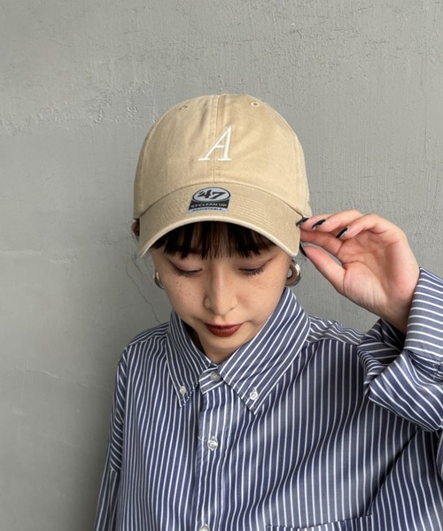 AMERICANA（アメリカーナ）の「[Americana/アメリカーナ] 47 クリーンナップ ロゴ刺繍キャップ（キャップ・レディース・ネイビー/ブラック/カーキ・ONE SIZE）」の19枚目の写真