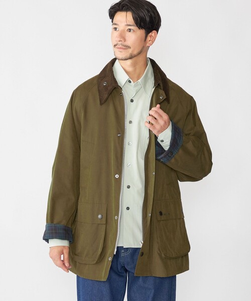 ジャケット・アウター Barbour os bedale 36 バッジ付Barbour OS PEACHED BEDALE 36 sage