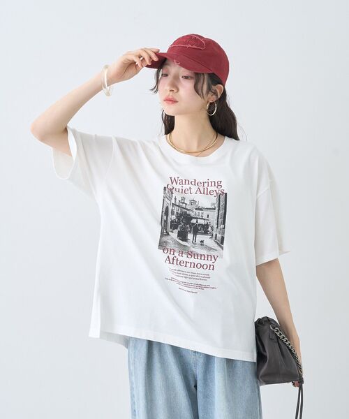 earth music&ecology(アースミュージックアンドエコロジー)の「アソートプリントレギュラースリットTee(Tシャツ/カットソー・レディース・ブラック/ベージュ/チャコールグレー/オフホワイト・FREE)」の10枚目の写真