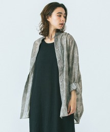 (GENE HEAVENS)SHEER LACE WRAP SHIRT