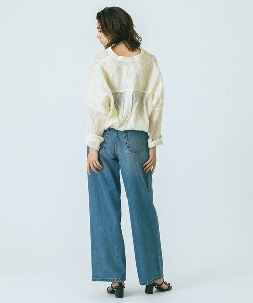 ROSE BUD(ローズバッド)の「(GENE HEAVENS)SHEER LACE WRAP SHIRT(シャツ/ブラウス・レディース・ピンク/ホワイト/グレー・ONE SIZE)」の15枚目の写真