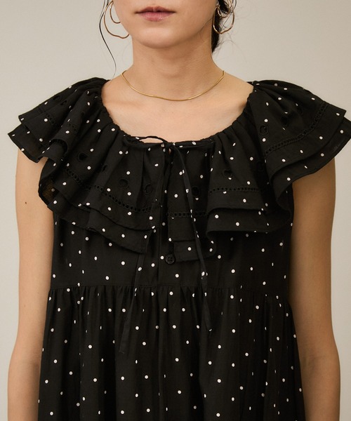 crinkle crinkle crinkle（クリンクルクリンクルクリンクル）の「【crinkle crinkle crinkle】別注ノースリーブレースワンピース（ワンピース・レディース・ブラック系その他3/ブラック・FREE）」の18枚目の写真