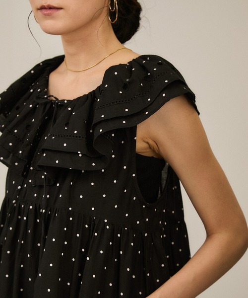 crinkle crinkle crinkle（クリンクルクリンクルクリンクル）の「【crinkle crinkle crinkle】別注ノースリーブレースワンピース（ワンピース・レディース・ブラック系その他3/ブラック・FREE）」の19枚目の写真