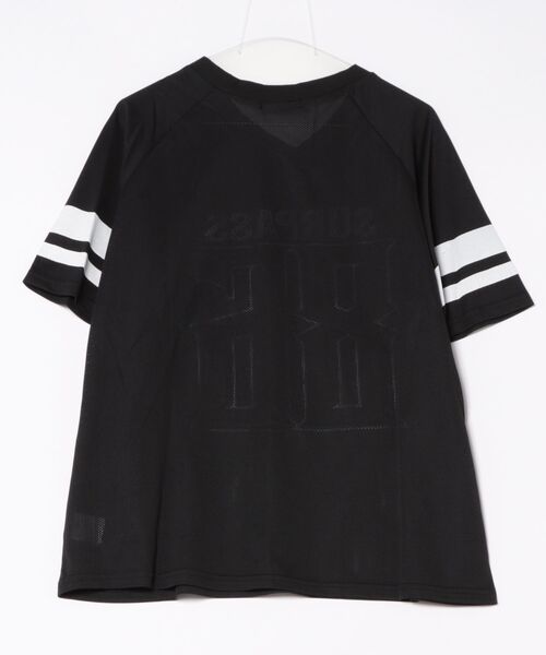 GORGE（ゴージ）の「《メッシュ×BIGロゴ》ナンバリングTシャツ／カジュアルストリート（Tシャツ/カットソー・レディース・グレー/ブラック/オフホワイト・F）」の14枚目の写真