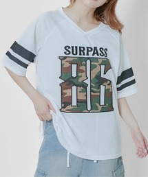 《メッシュ×BIGロゴ》ナンバリングTシャツ／カジュアルストリート
