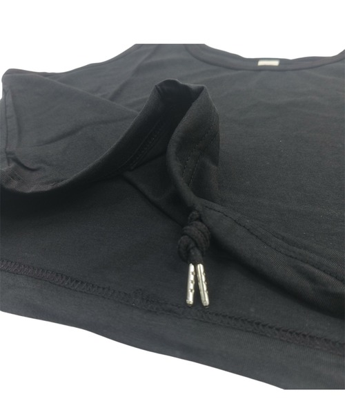VIBGYOR(ヴィブジョー)の「【lulufa】ドロストクロップドノースリーブTシャツ / 韓国Y2K ストリート モードカジュアル(CZ)(タンクトップ・レディース・ブラック・MEDIUM/LARGE)」の8枚目の写真
