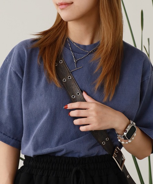 LIFEMAX（ライフマックス）の「LIFEMAX/ライフマックス 6.5オンスピグメントダイＴシャツ 無地Tシャツ メンズ 秋物 秋服 2026年秋冬（Tシャツ/カットソー・メンズ・オフホワイト/ネイビー/コーラル/パープル/ブラック・S/XL/L/M）」の3枚目の写真