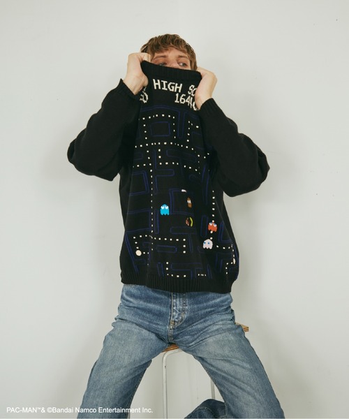 beautiful people（ビューティフルピープル）の「PAC-MAN jacquard knitted pullover（ニット/セーター・レディース・ブラック・34/38/42）」の4枚目の写真
