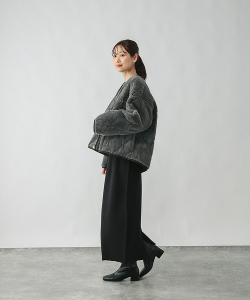 セール】リバーシブルファーキルトブルゾン/494074（ブルゾン