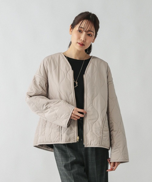 GLOBAL WORK(グローバルワーク)の「リバーシブルファーキルトブルゾン/494074(ブルゾン・レディース・グレイッシュベージュ/ベージュ/チャコールグレー・MEDIUM/LARGE)」の22枚目の写真